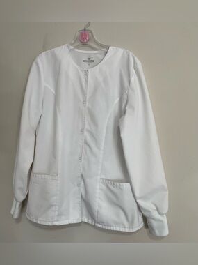 Women's White Jacket - Medical Scrub‎ Style~ Size Small ~ Healthcare